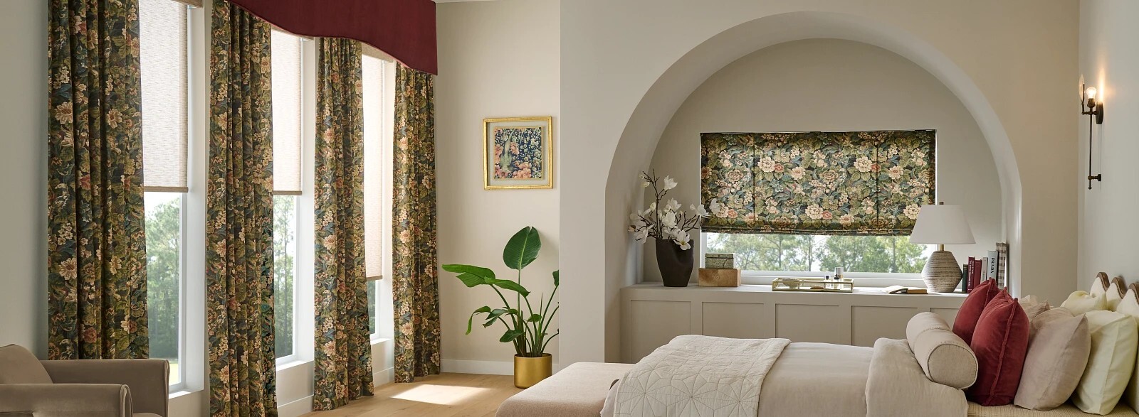 Drapery and roller shades